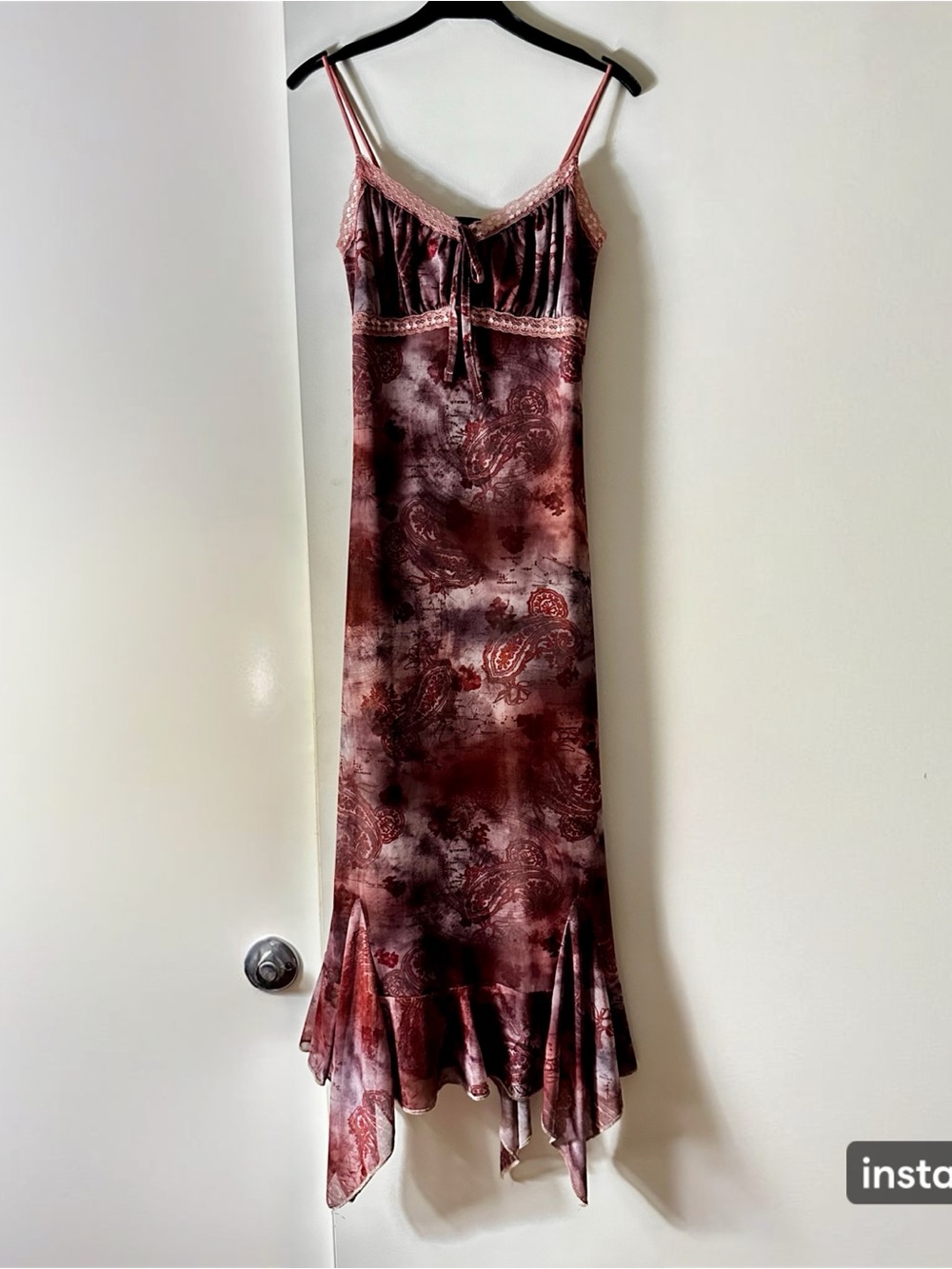 Urban Outfitters Floral Flocked Mesh Midi Dress XS